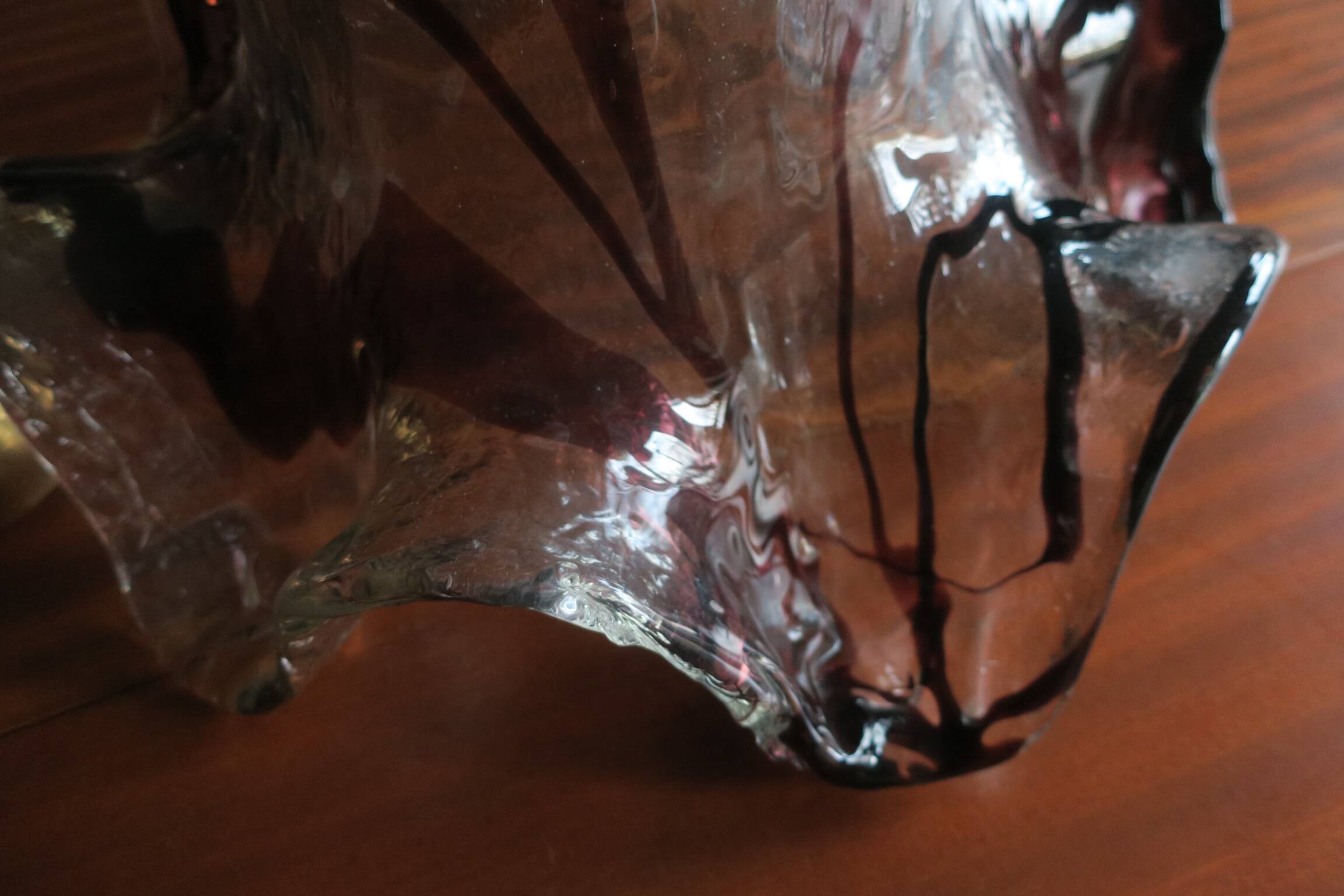 Large art glass pendant light, Pertti Santalahti for Humppila, Norway 1960s