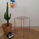 Table d'appoint bout de canapé métal chromé et verre fumé vintage