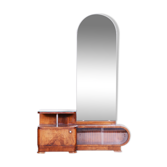 Brown art deco mirror czechia 1920