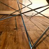 Glass and chrome coffee table