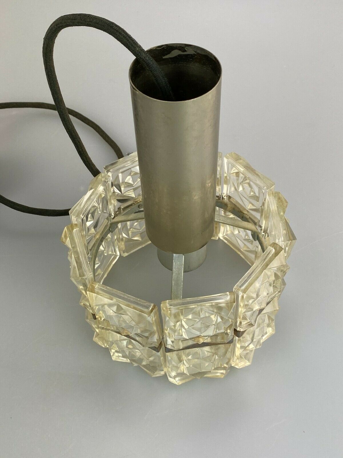 60s 70s ceiling lamp glass lamp light Sölken Leuchten Space Age 60s 70s