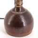 Handcrafted ceramic lamp signed, beige lampshade