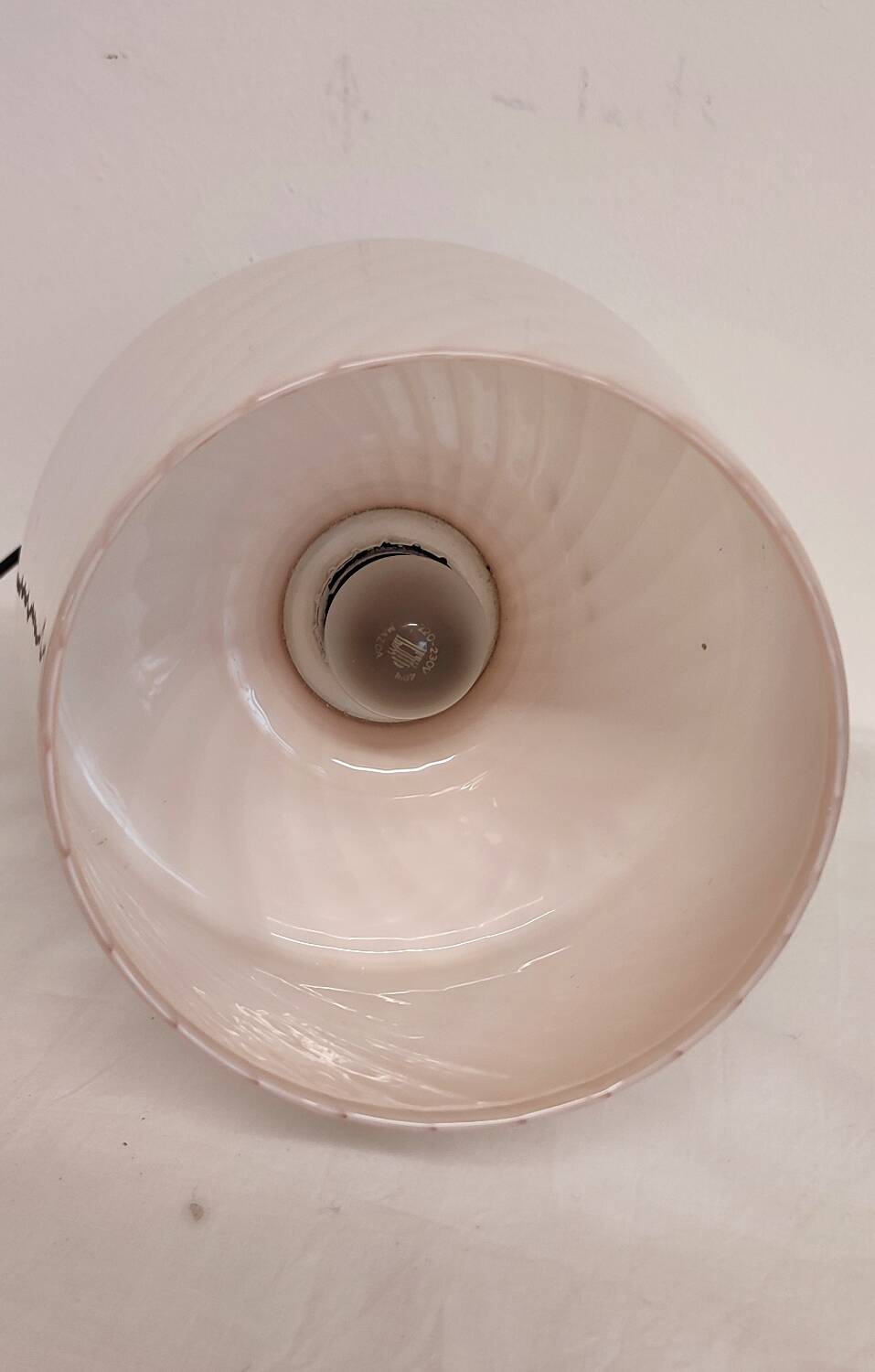 Lámpara de mesa "seta"de cristal de Murano. Italy, 1980s.