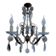 Crystal pendant chandelier wrought iron 1900