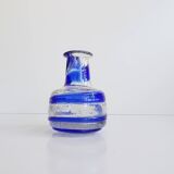 Blue swirl vase