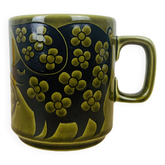 Mug vintage Hornsea England motif cochons
