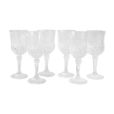 Lot de 6 verres à vin ciselé