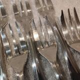 12 silver-plated cake forks by Christofle Spatours
