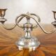 Silver-Plated Two-Armed Candleholder, 1940s