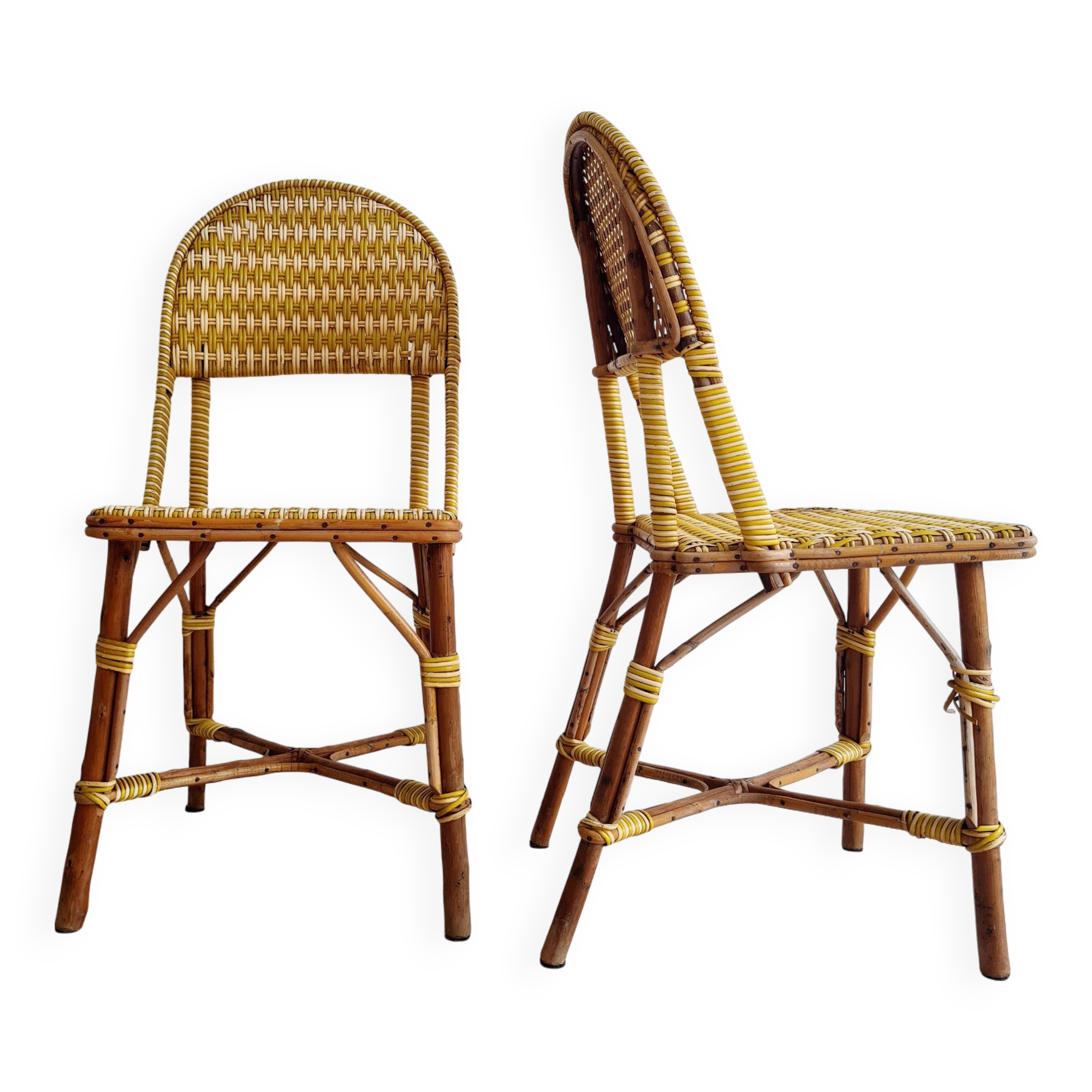 Rattan bistro chairs