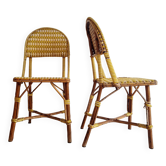 Chaises bistrot en rotin