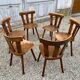 Series set of 36 vintage curved wood bistro chairs