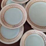 Platter and 11 dessert plates in Chapus Frères Limoges porcelain