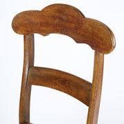 Lot de 8 chaises Empire en cuir marron de haute qualité en acajou