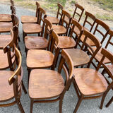 Set of 21 Thonet bistro chairs