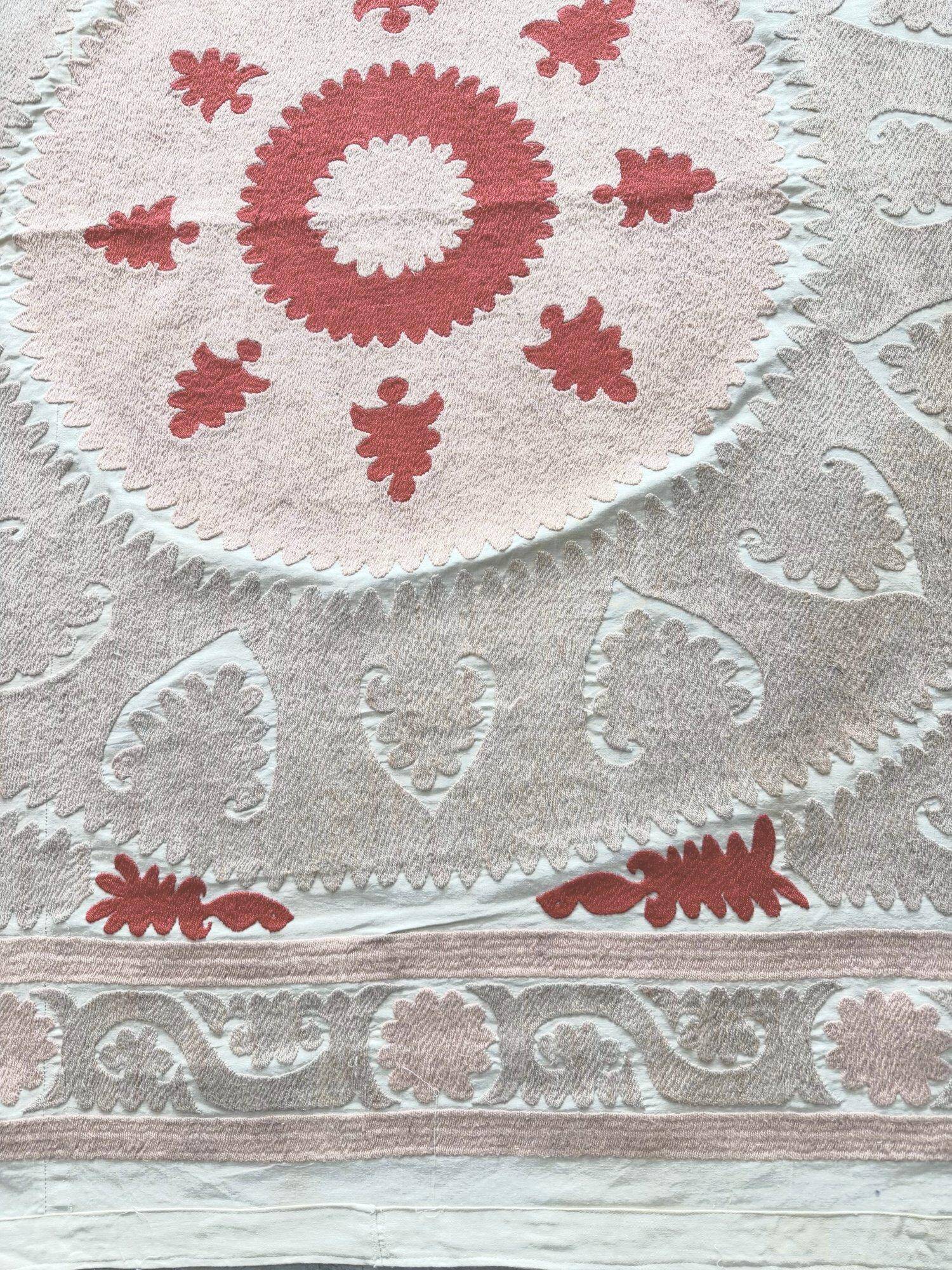 Vintage hand-embroidered tablecloth 145x157 cm