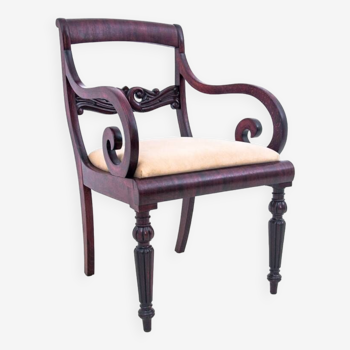 Fauteuil Biedermeier en acajou, début XXe siècle.