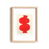 Abstract painting - Majo - Red - Signed Eawy