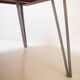 Midcentury danish rosewood dining table on bare steel box pin legs