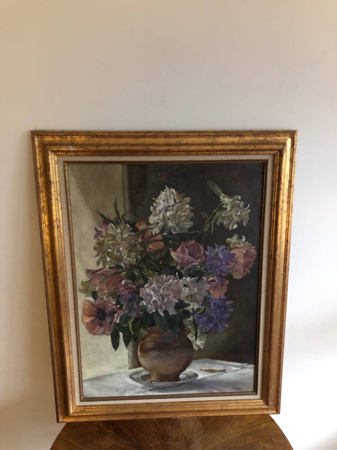 Huile sur toile Bouquet de fleurs A  Landelle
