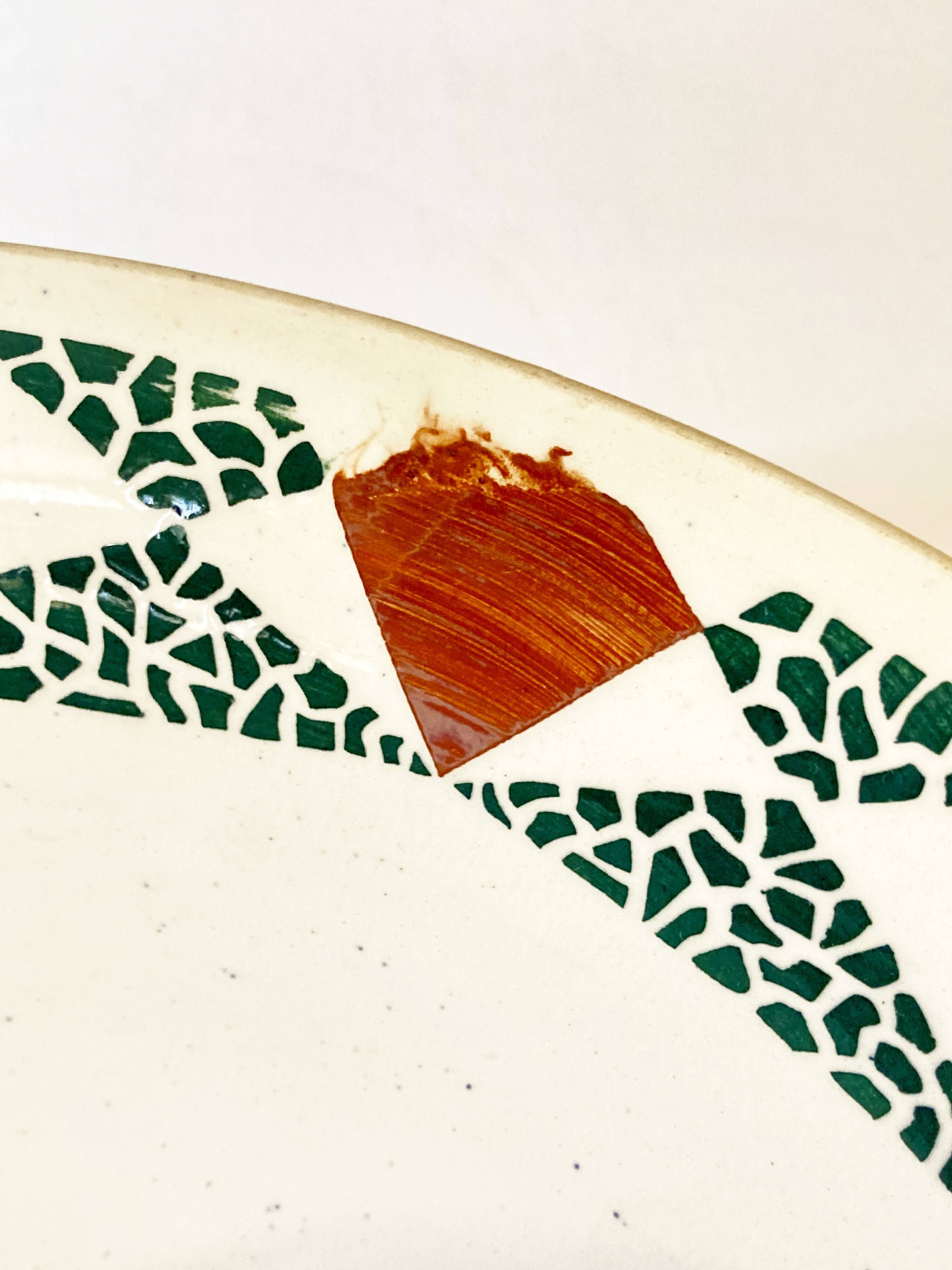 Grand plat ou saladier art déco "Odette"