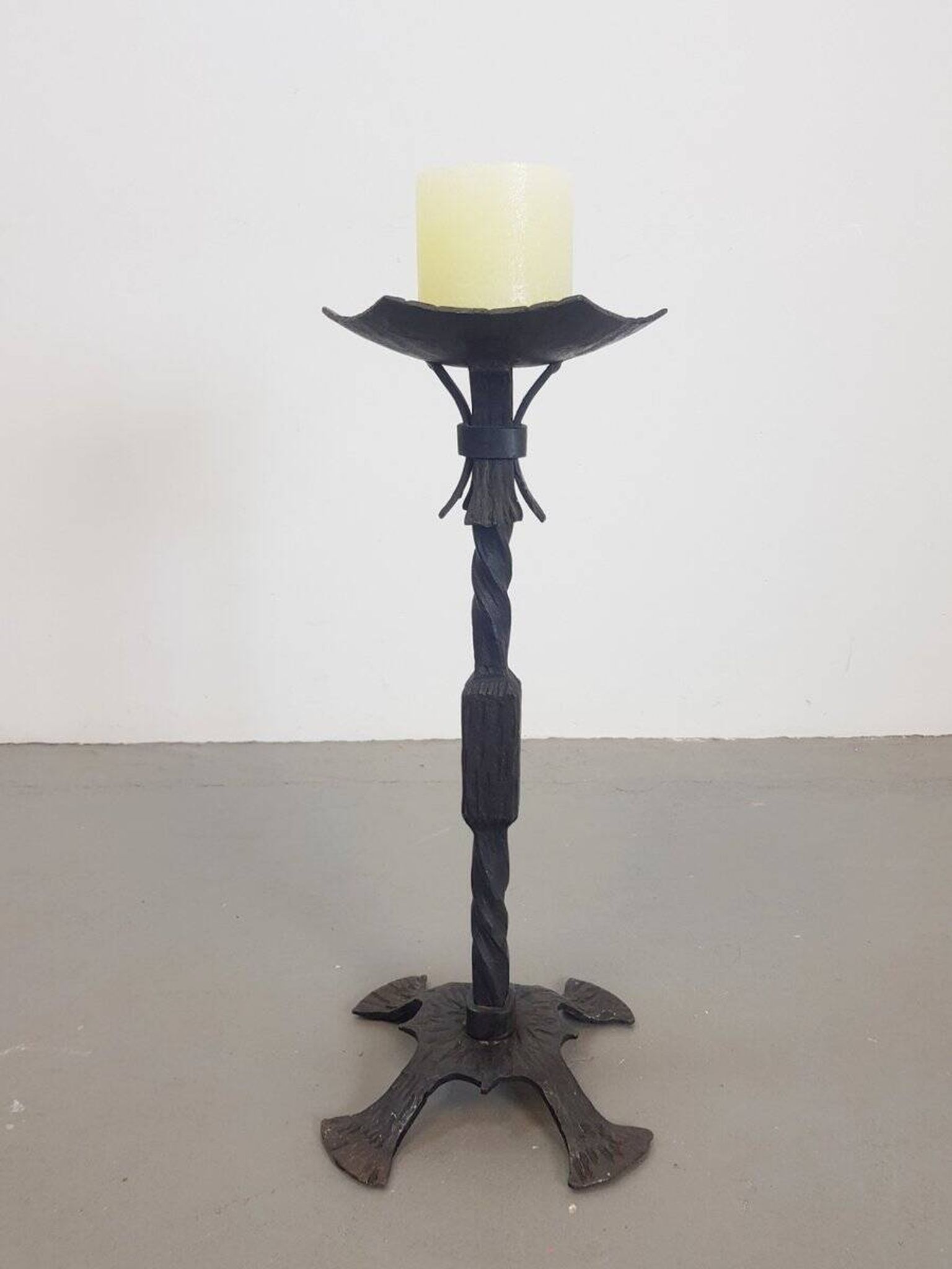 Brutalist Cast Iron Candleholder, Germany, 1960s