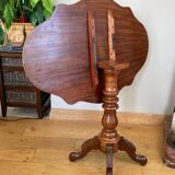 19th century violin pedestal table with tilting top