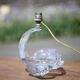vintage crystal lamp, opalescent lamp base, bedside lamp, crystal table lamp, decoration