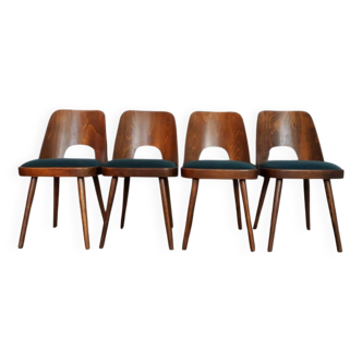 Set de 4 chaises en Noyer Oswald Haerdtl 1955