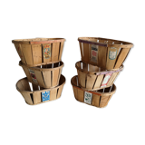 Batch of 6 storage cases, old fruit crates