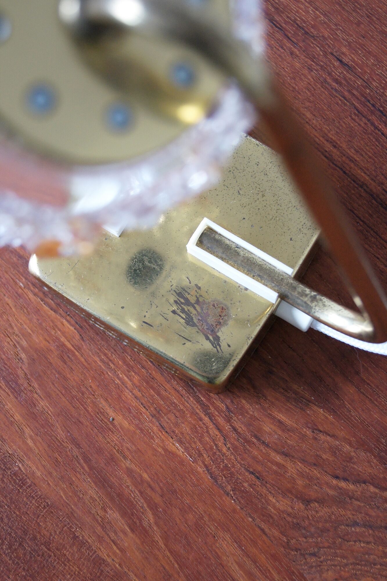 Mid-century gold table lamp, 1950s