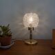 Table lamp desk bedside globe antique chiseled glass and brass base