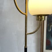 Lampadaire à trois opalines, Stilnovo, Italie 1950