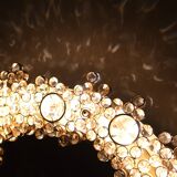 Palwa Crystal Back lid mirror, Hollywood Regency 1970s
