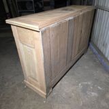 19th-century buffet in solid fir with a chevron top (shallow)
