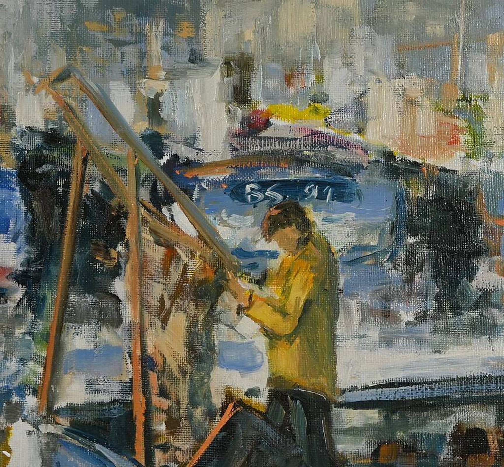 Huile sur Toile « Concarneau », signée S. Blaszczyk – 1991