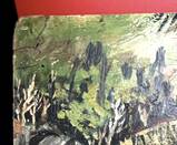 oil on panel Luxurious Waterfall Langevin La Réunion signed Smith