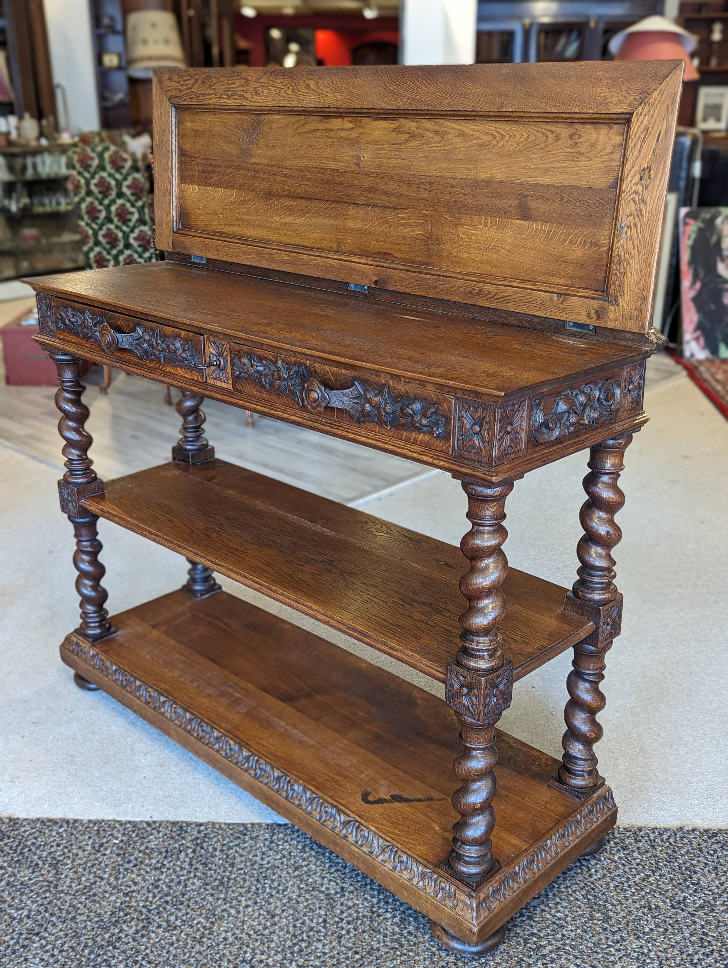 Console desserte en chêne