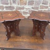 Paire de chevets syrien palissandre vintage 1930