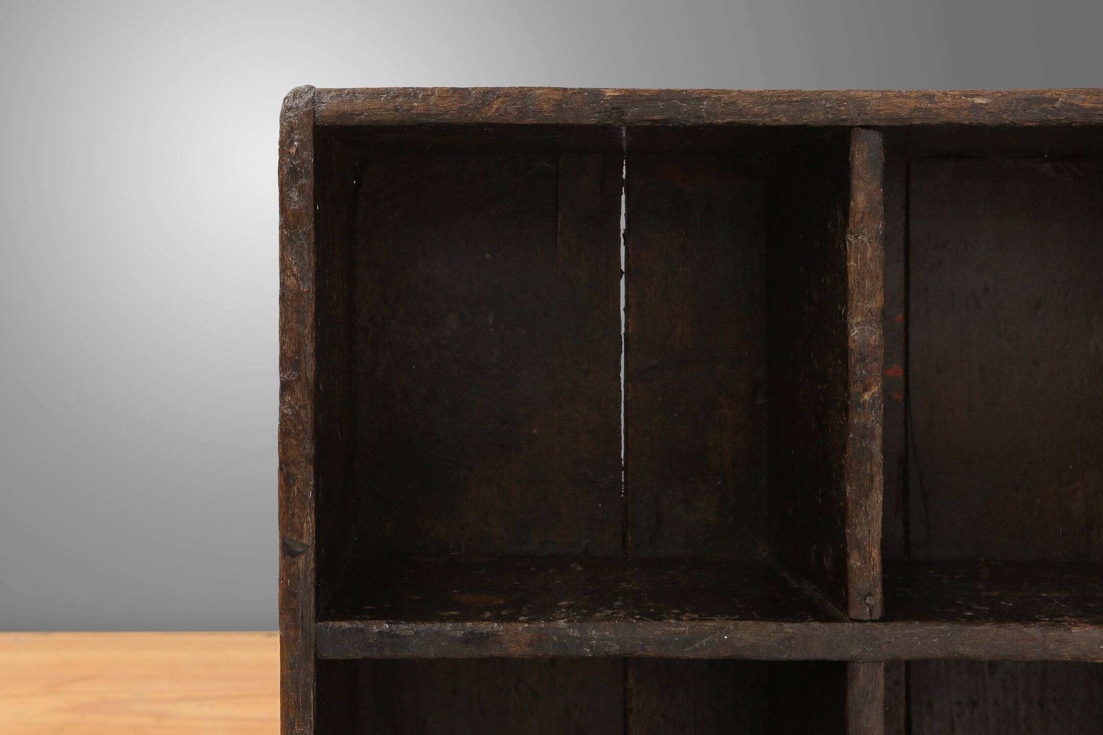 Industrial Wooden Sorting Tray, Belgium 1920s