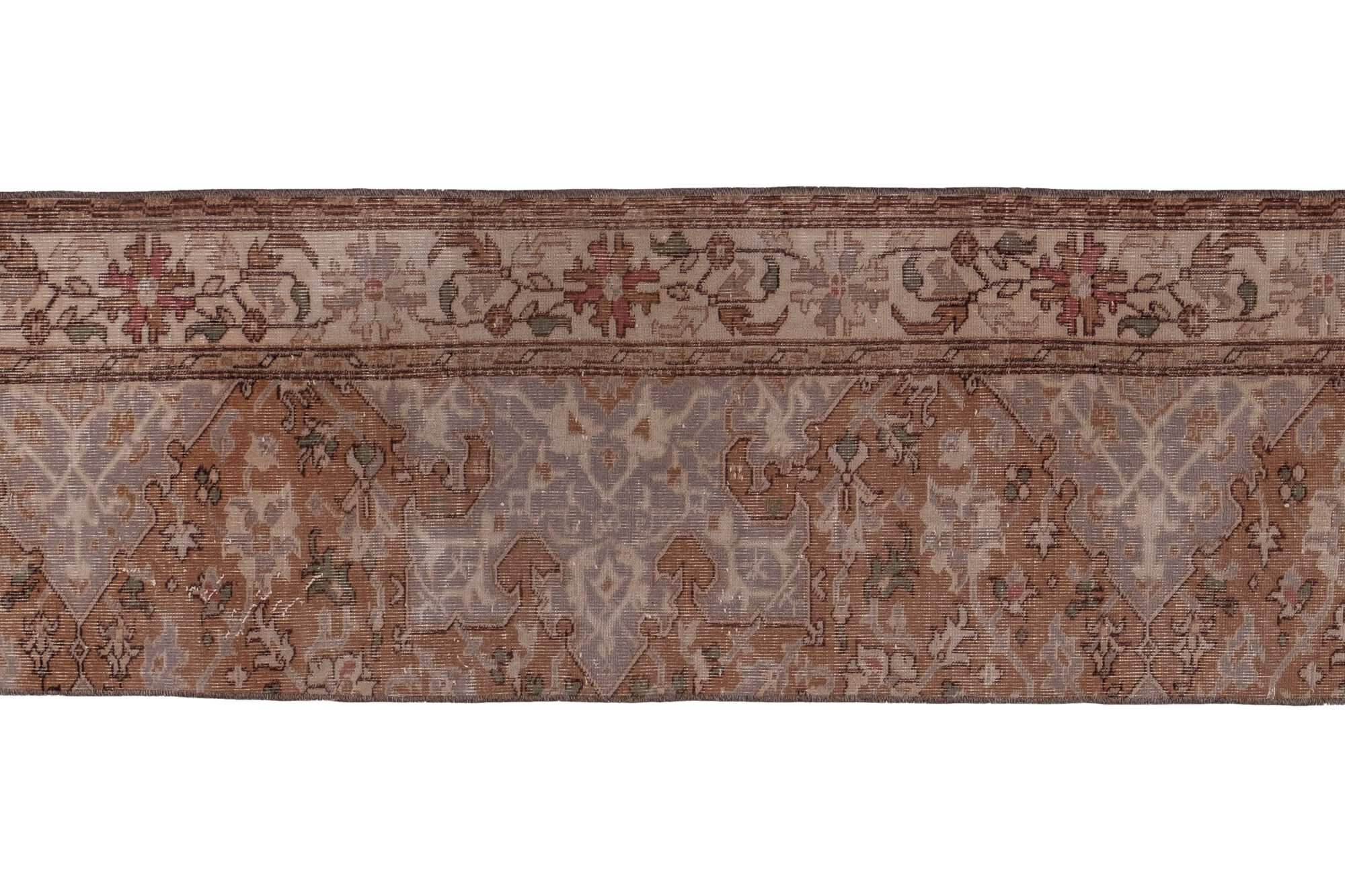 Small Turkish Distressed Runner Rug, 1970s 62 x 300 cm