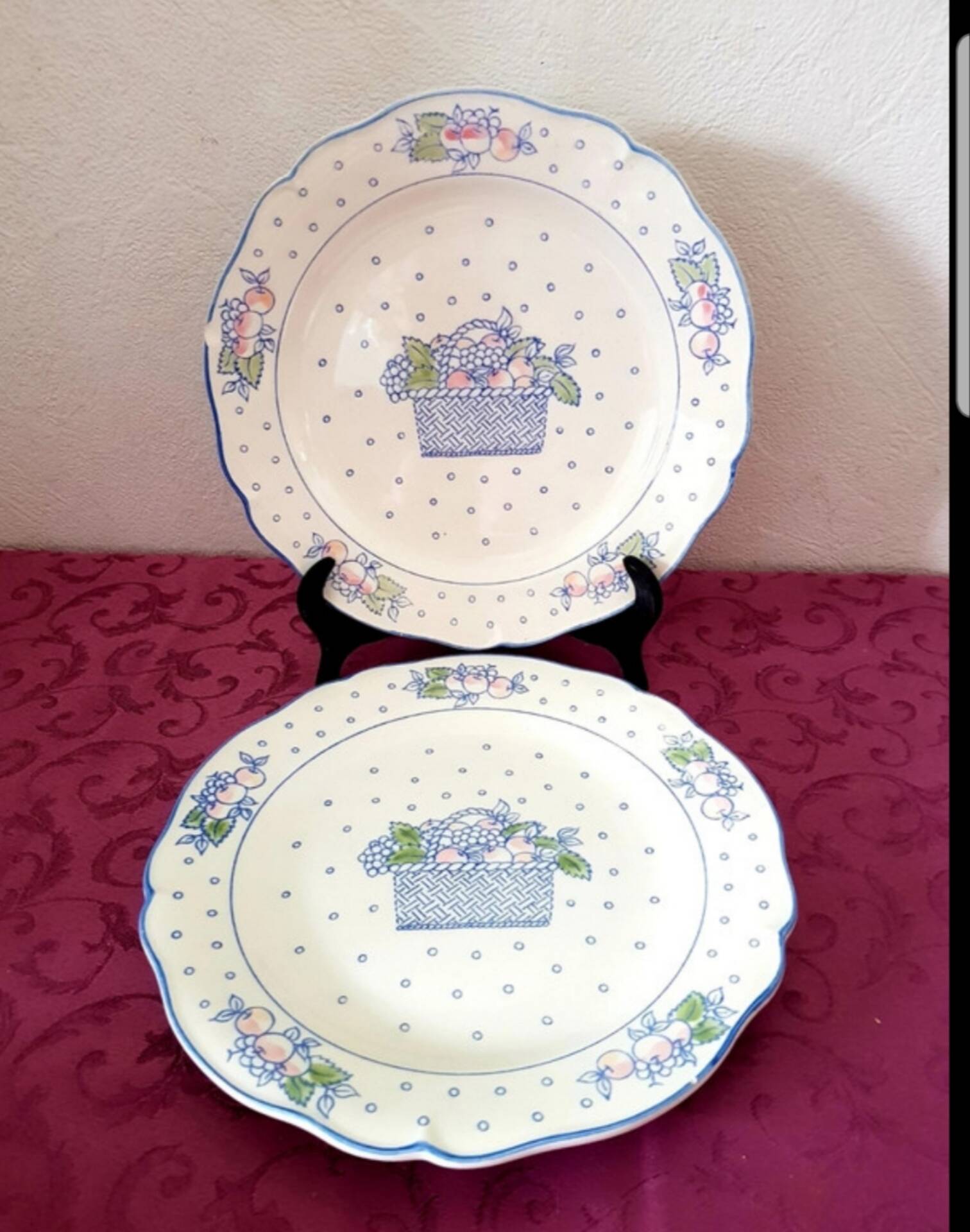 Ansemble de7 anciennes assiettes ,  Gien