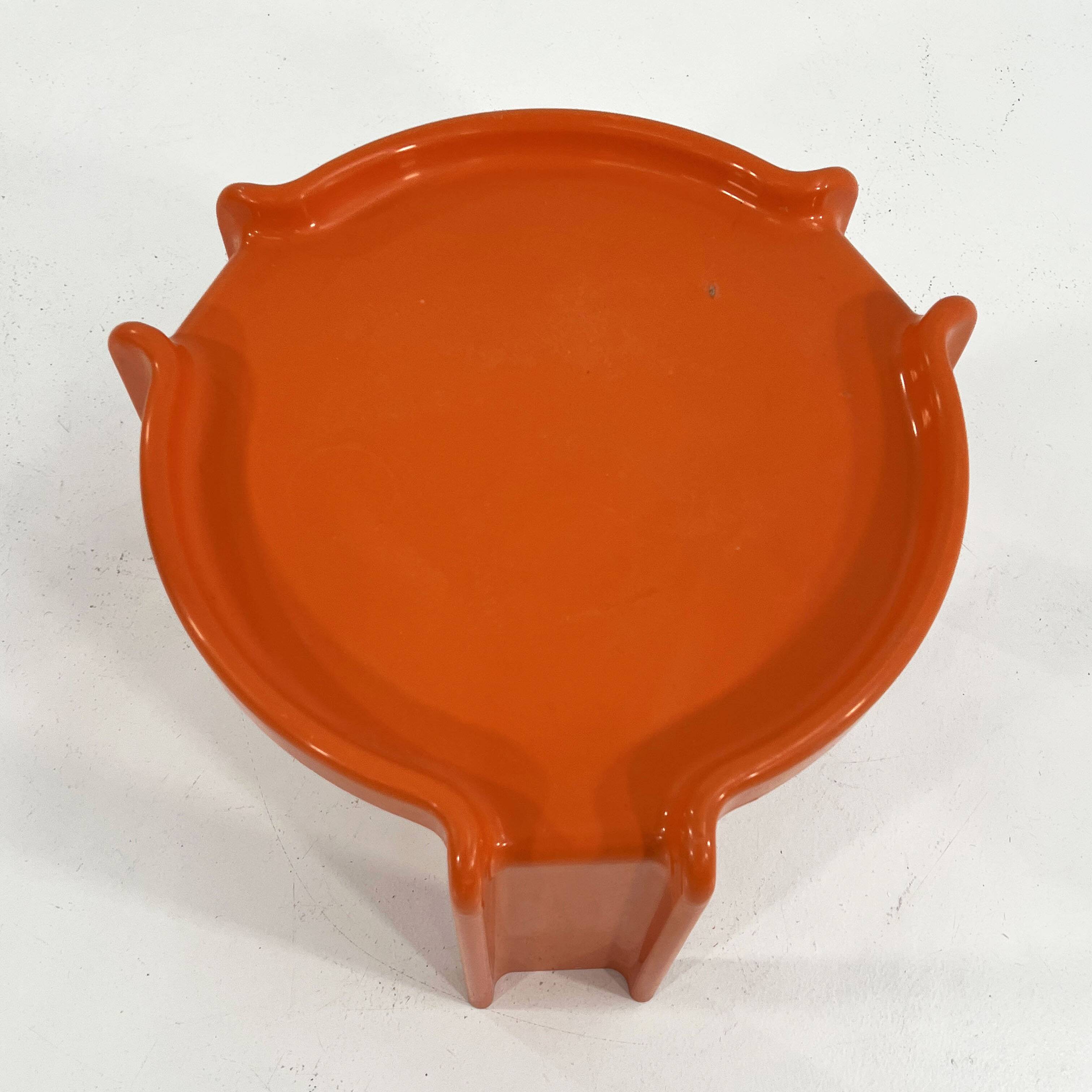 Orange side table by Giotto Stoppino for Kartell, 1970.