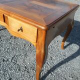 large double-sided walnut desk 3 drawers 2 pulls