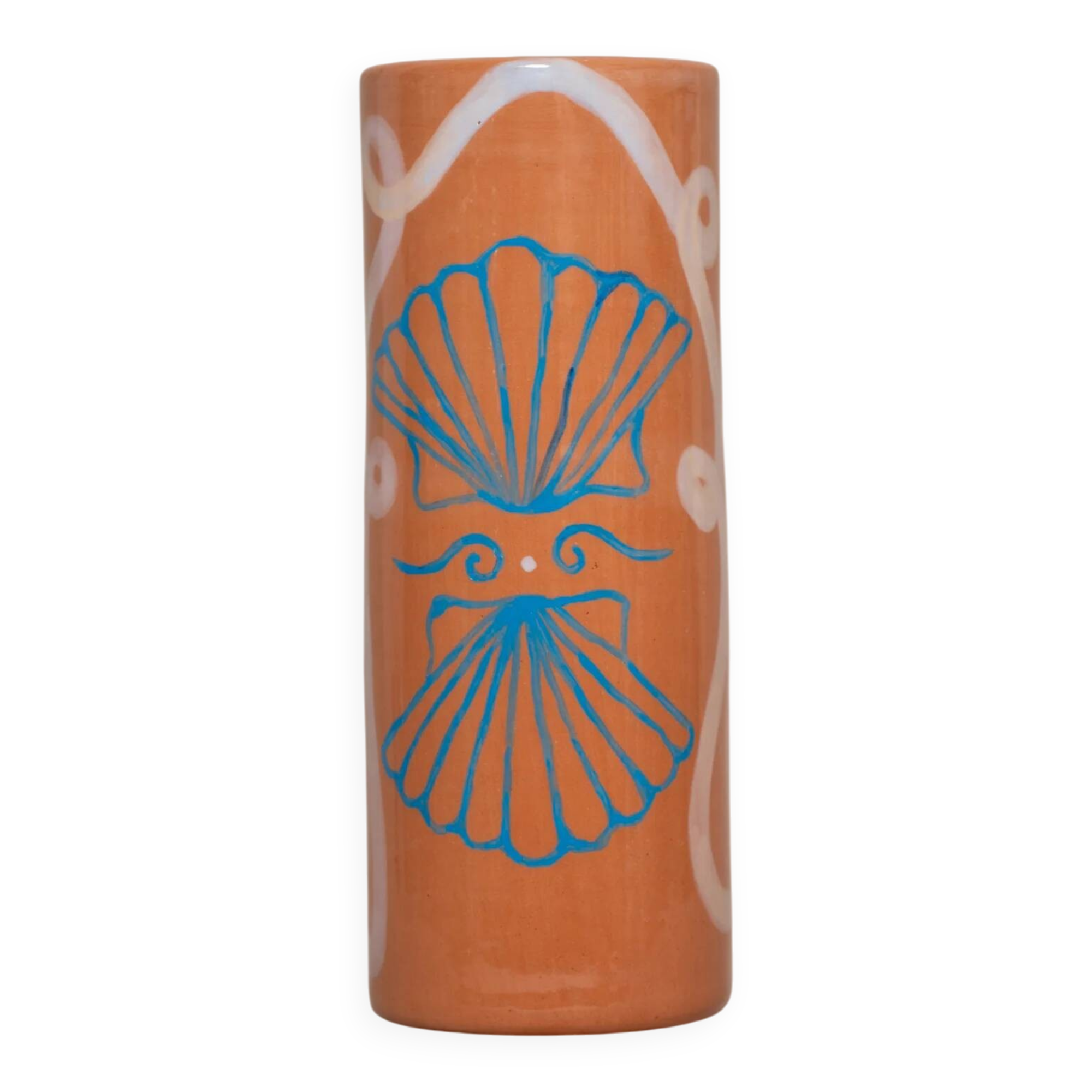 Sea shells - terracotta ceramic vase