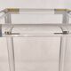 Very beautiful column pedestal by Charles Hollis Jones in Lucite & brass.
