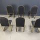 Vintage brass dining chairs by Belgochrom, 1970s