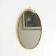 Beautiful, heavy Mid-Century Modern brass wall mirror by Lenz, 1964