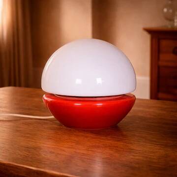 Lampe de table champignon en verre par Štěpán Tabery, années 1960