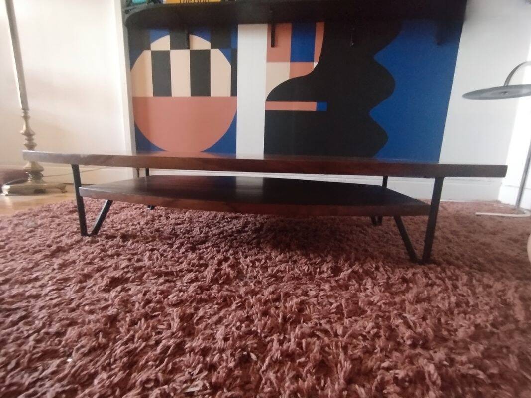 Solid wood coffee table Tikamoon